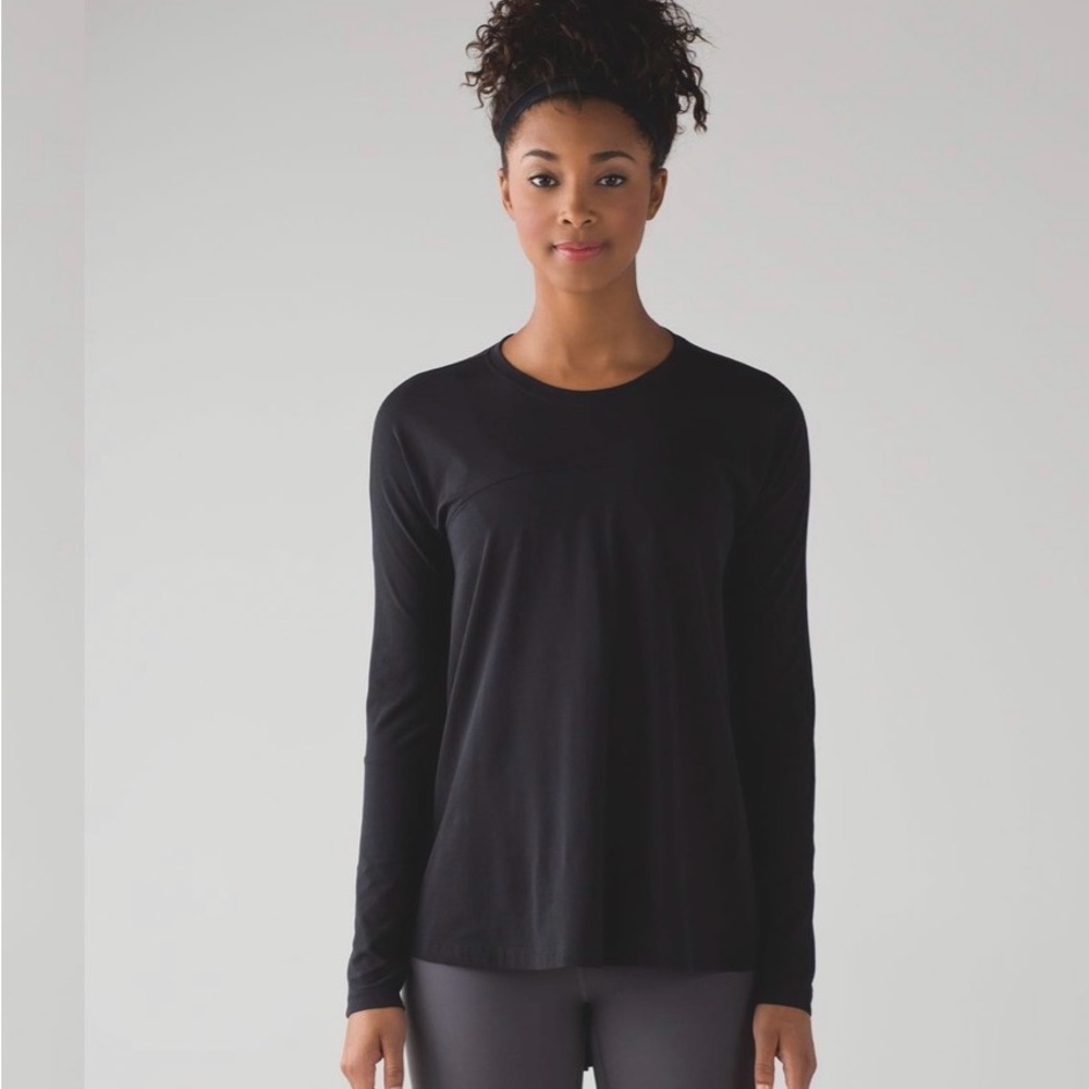 Lululemon Acadia Women’s Black Long Sleeve Top - Picture 2 of 8